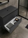 Ver imagem 3 de Gabinete para Banheiro 80cm MDF Grafite Dubai - On Móveis