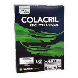 Etiqueta Inkjet Laser A4 Branca 25,4 X 66,7 Mm 100 Fls Cc180 - 2