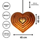 Ver imagem 3 de Luminária Teto tipo Pendente CORAÇÃO MDF - Completa - Cor: Marrom