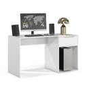 Ver imagem 2 de Escrivaninha Aquarela Home Office 1 Gaveta MDP MDF 137cm Branco EJ Móveis