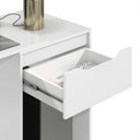 Ver imagem 3 de Escrivaninha Aquarela Home Office 1 Gaveta MDP MDF 137cm Branco EJ Móveis