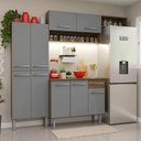Ver imagem 1 de Armário de Cozinha Completa 229cm Rustic/cinza Emilly Madesa 18 Rustic/cinza
