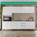 Ver imagem 3 de Cozinha Armario 6 Peças 280 cm Paneleiro Balcao para Pia Evidence Branco Poliman