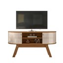 Ver imagem 4 de Rack para TV Lago Serena 55 Polegadas MDP com Porta Correr Naturale Off White Casah