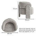 Ver imagem 3 de Poltrona Decorativa Lume Pes Madeira Boucle Tce 1018 Moll