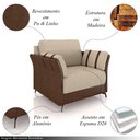Ver imagem 6 de Conjunto Poltrona e Sofá Decorativo Violet 3 Lugares 223cm Pés em Alumínio Preto Linho Bege Claro