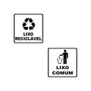 Ver imagem 1 de Etiquetas Adesivas Lixo Reciclavel e Comum 2pçs 15x15cm Transparente