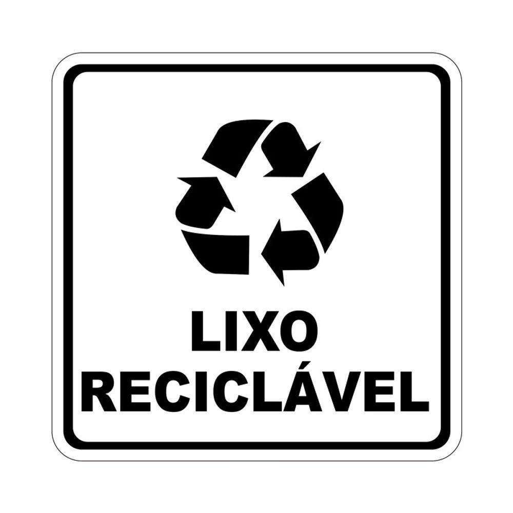 Etiquetas Adesivas Lixo Reciclavel e Comum 2pçs 15x15cm Transparente - 3