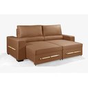 Ver imagem 3 de Sofá Retrátil e Reclinável 2.10m Estilo Estofados - Chayene com Softgel D33 Linho "terracota"