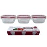 Conjunto 3 Potes de Vidro com Tampa Hermética 170ml Quadrado - 1