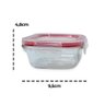 Conjunto 3 Potes de Vidro com Tampa Hermética 170ml Quadrado - 6