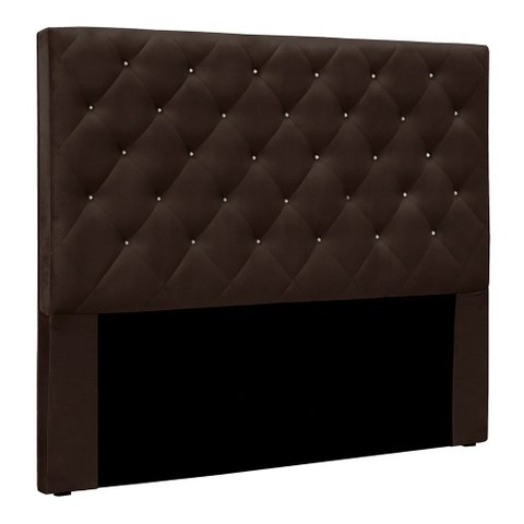 Cabeceira Casal 1,40m Toledo Suede Marrom - Pallazio