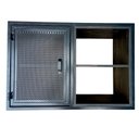 Ver imagem 1 de Nicho para Parede com Porta de Chapa Perfurada - Modelo Industrial Ferro e Madeira Maciça Cor Preta