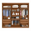 Ver imagem 3 de Guarda Roupa Casal Evidence Plus Ii 6 Portas Cinamomo Zanzin Cinamomo
