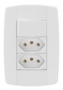 Ver imagem 1 de Kit 1 Interruptor 1 T e 2 Tomadas + 3 Tomada Branca 10A