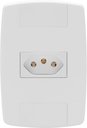 Ver imagem 2 de Kit 1 Interruptor 1 T e 2 Tomadas + 3 Tomada Branca 10A