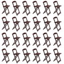 Ver imagem 2 de Kit 6 Jogos de Mesa Bistrô de Madeira com 4 Cadeiras Dobrável Ideal para Bar e Restaurante Imbuia