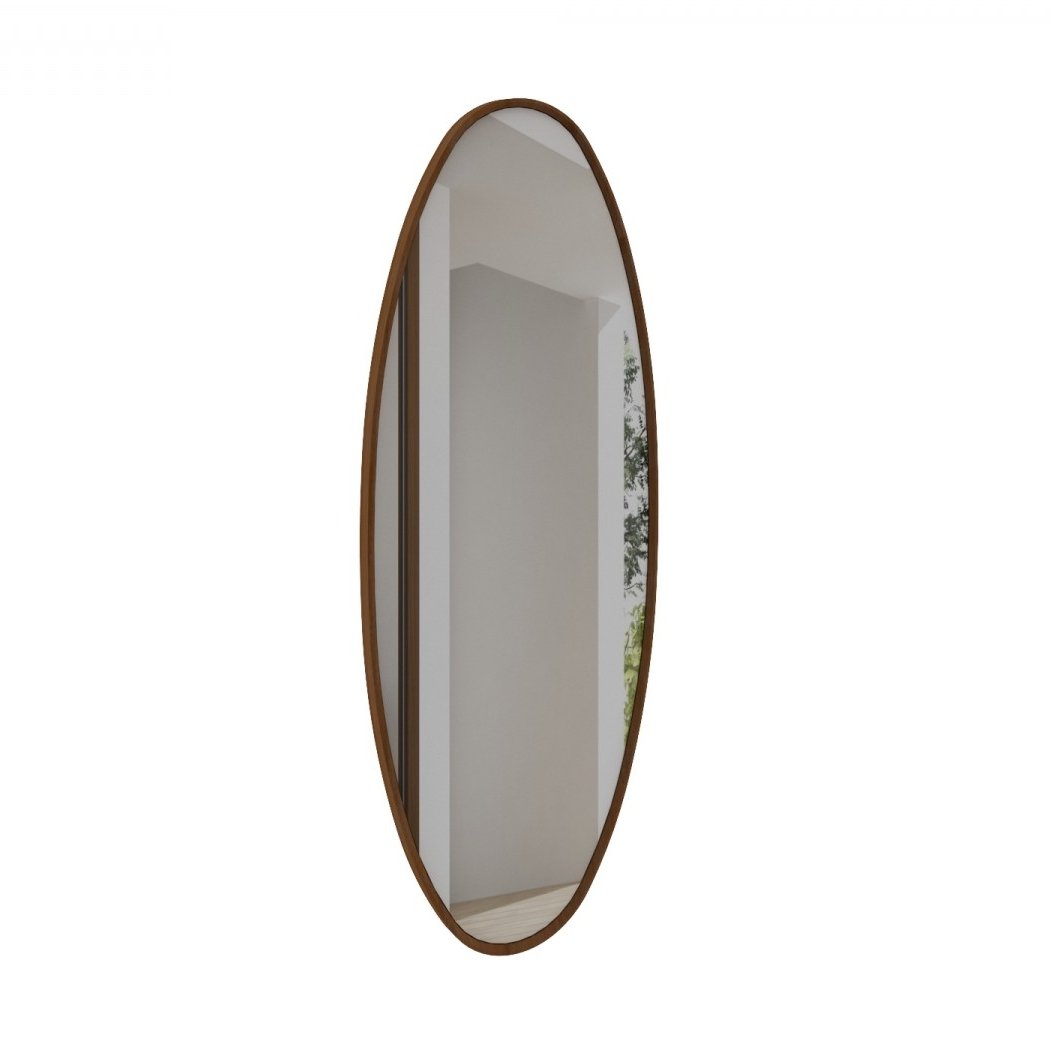 Espelho Palazzo Oval 150 cm x 50 cm Rudnick Preto Fosco - 1