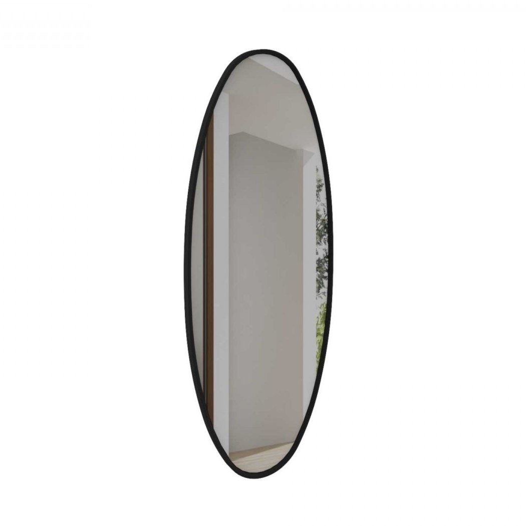 Espelho Palazzo Oval 150 cm x 50 cm Rudnick Preto Fosco - 2