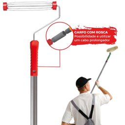 Suporte Garfo Gaiola para Rolo de Pintura 23cm | Atlas - 6