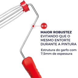 Suporte Garfo Gaiola para Rolo de Pintura 23cm | Atlas - 4