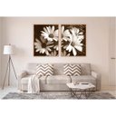Ver imagem 2 de kit com 2 Quadros Decorativos Florais com Moldura e Vidro para Sala Quarto Escritório 72x92 - Art. Q