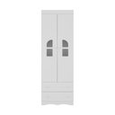 Ver imagem 7 de Guarda-roupa Infantil 62cm 2 Portas com Vidro e 2 Gavetas Liz Multimóveis Mp4512 Branco
