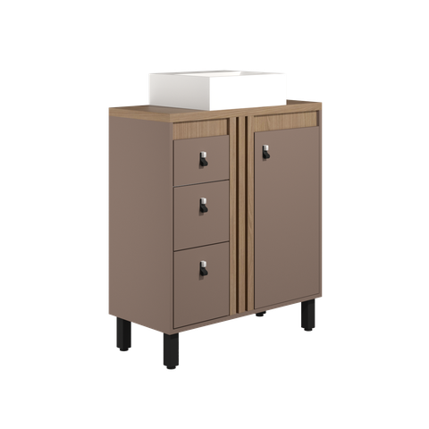 Gabinete para Banheiro Sofia 80 Cm com Pé