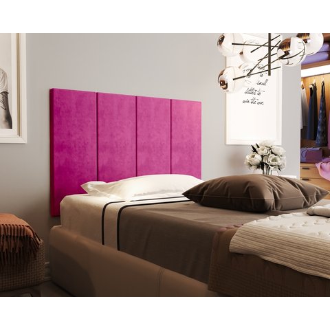 Cabeceira Box Flanel Para Cama 0,90 cor Suede Rosa - JM Casa dos Móveis