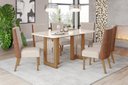 Ver imagem 2 de Mesa Jantar Yara 160 6 Cadeiras Anne Linho - Henn