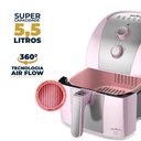 Ver imagem 5 de Air Fryer Rosa Britânia 5,5l sem Óleo 1500w Bafe53 110v