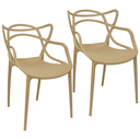 Ver imagem 1 de Kit 2 Cadeiras de Jantar Allegra Prática Empilhável - Nude Nude