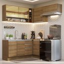 Ver imagem 1 de Armário de Cozinha Completa de Canto 349cm Rustic Glamy Madesa 06
