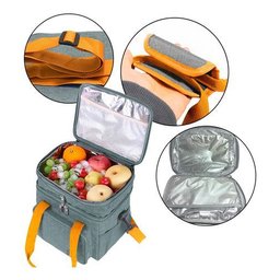 Bolsa Térmica Marmita Lancheira com Alça - Cinza - 4