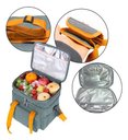 Ver imagem 4 de Bolsa Térmica Marmita Lancheira com Alça - Cinza