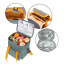 Ver imagem 4 de Bolsa Térmica Marmita Lancheira com Alça - Cinza