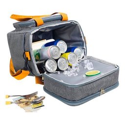 Bolsa Térmica Marmita Lancheira com Alça - Cinza - 5