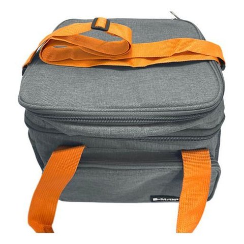 Bolsa Térmica Marmita Lancheira com Alça - Cinza