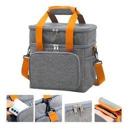 Bolsa Térmica Marmita Lancheira com Alça - Cinza - 2