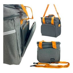 Bolsa Térmica Marmita Lancheira com Alça - Cinza - 3