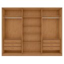 Ver imagem 2 de Guarda Roupa Casal Ollie 3 Portas Amêndoa Clean com Espelho Glass – Lopas