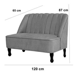 Namoradeira Teles 2 Lugares Para Varanda Sala Quarto:Verde Militar - 2