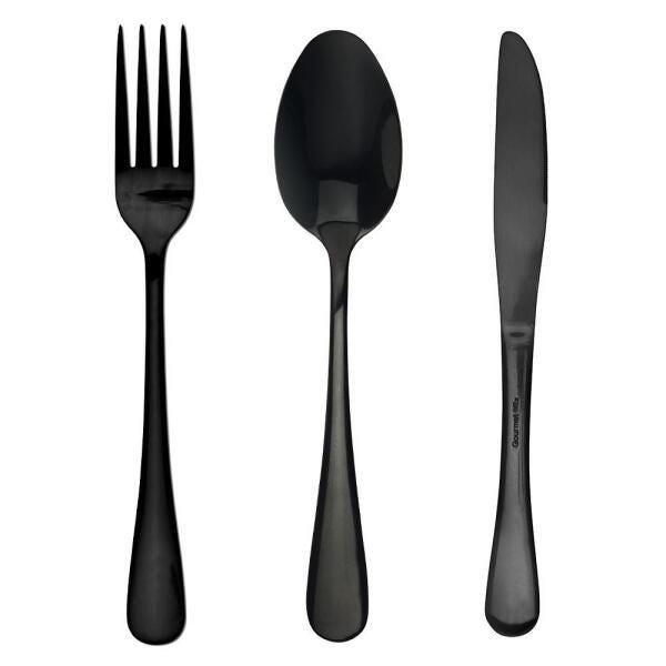 Kit Com 36 Talheres Jantar Elite Ouro - 12 Un Cada - Mesa - 1