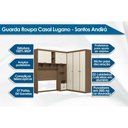 Ver imagem 2 de Quarto Completo Casal Guarda Roupa 7 Ptas Lugano + Cômoda Marabá Areia S. Andirá