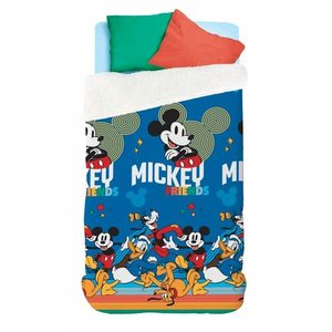 Coberdrom Fleece Dupla Face Borda Sherpa Com 1 peça Mickey