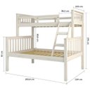 Ver imagem 2 de Beliche com Cama de Casal Branco Lavado Madeira Pinus - Saraiva 104.04.002