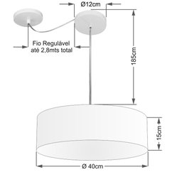 Pendente Cilíndrico Com Desvio Café MJ-4255 Para Mesa de Jantar e Estar - 2