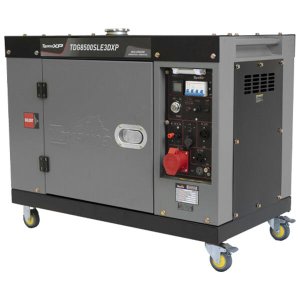GERADOR A DIESEL TOYAMA TDG8500SLE3DXP 7,5KVA CABINADO PARTIDA ELETRICA TRIFASICO 220V COM AVR