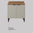 Ver imagem 7 de Balcão de Cozinha 80cm Firenze 2 Portas Amêndola/nude - Demóbile