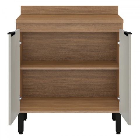 Balcão de Cozinha 80cm Firenze 2 Portas Amêndola/nude - Demóbile